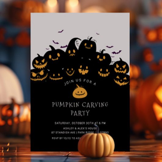 Invitation Jack O'Lantern Citrouille Carving