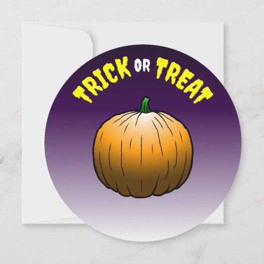 Invitation Jack O'lantern dehors pour tromper ou traiter (Dos)