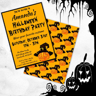 Invitation Jack O'Lantern fête d'anniversaire d'Halloween
