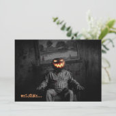 Invitation Jack O'Lantern Head Parti Éffrayant d'Halloween (Debout devant)