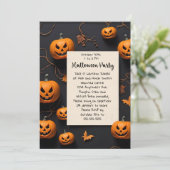 Invitation Jack O'Lanterns et Twigs Halloween Party (Debout devant)