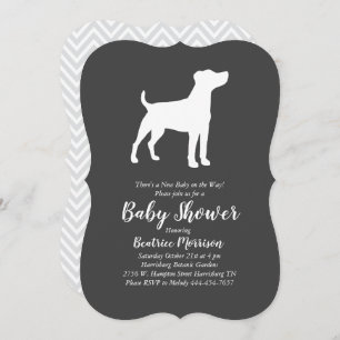 Invitation Jack Russell Terrier Baby shower chien