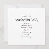 Invitation Jacks Halloween Tricoter ou traiter (Dos)