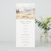 Invitation Jackson Hole Wyoming Landscape Wedding Program (Debout devant)