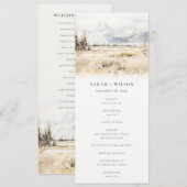 Invitation Jackson Hole Wyoming Landscape Wedding Program (Devant / Derrière)
