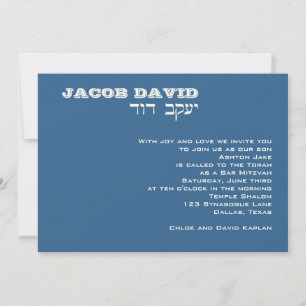 Invitation Jacob David Custom