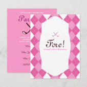 Invitation Jacquard de la Pink Ladies Golf Party (Devant / Derrière)