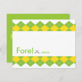 Invitation Jacquard du Golf (Devant / Derrière)