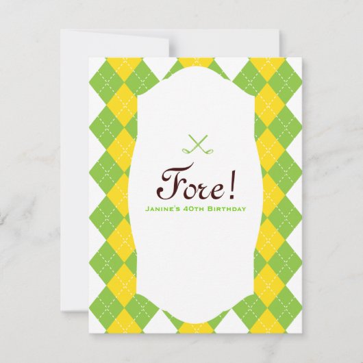 Invitation Jacquard du Golf (Devant)