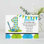 Invitation Jacquard Golf 1er Anniversaire (Debout devant)