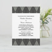 Invitation Jacquard gris Inviter (Debout devant)