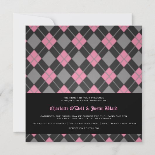 Invitation Jacquard;mariage marriage marriages (Devant)