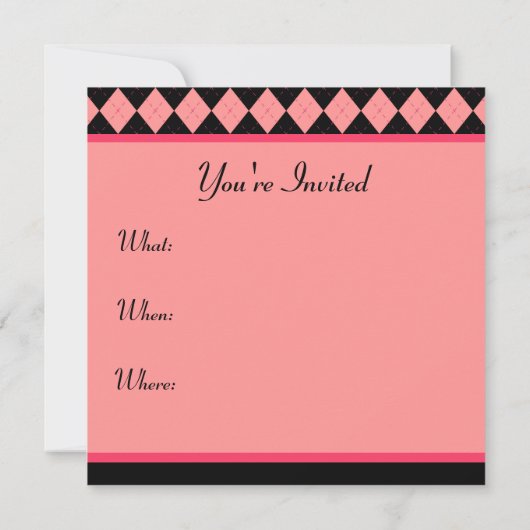 Invitation Jacquard noir rose (Dos)