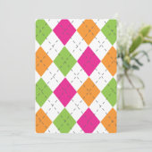 Invitation Jacquard rose, orange et citron vert (Debout devant)