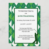 Invitation Jacquard vert et partie golf (Devant / Derrière)