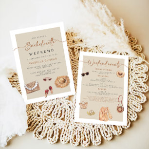 Invitation JADE Bohemian Napa Vin Pays Bachelorette