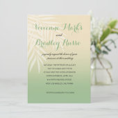 Invitation Jade du mariage de plage de brise d'été | (Debout devant)