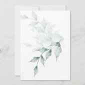 Invitation Jade Green Watercolor Baby shower botanique (Dos)