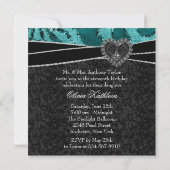 Invitation Jade Noir Paillettes Vertes Anniversaire Sweet Six (Dos)