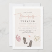 Invitation JADE Wine Cowgirl Pays Bachelorette Itinéraire (Devant)