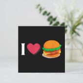 Invitation J'adore Burger Cheeseburger Manger Malsain (Debout devant)