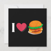 Invitation J'adore Burger Cheeseburger Manger Malsain (Dos)