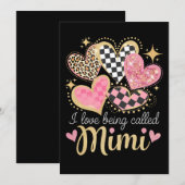 Invitation J'adore être appelé Mimi Grand-mère Fête des mères (Devant / Derrière)