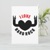 Invitation J'adore le hard rock (Debout devant)