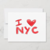 Invitation J'adore NYC Classique (Dos)
