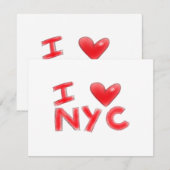 Invitation J'adore NYC Classique (Devant / Derrière)