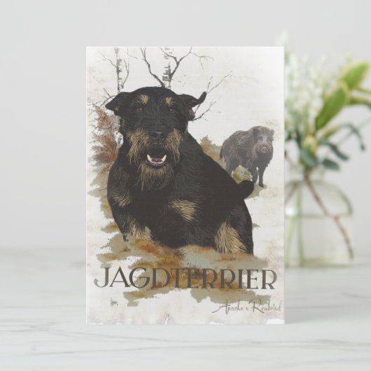 Invitation Jagdterrier (Debout devant)
