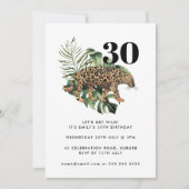 Invitation Jaguar Jungle Poster de animal Wild 30e anniversai (Devant)