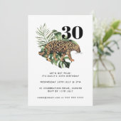 Invitation Jaguar Jungle Poster de animal Wild 30e anniversai (Debout devant)