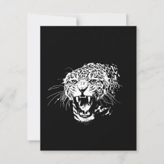 Invitation Jaguar noir et blanc
