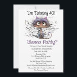 Invitation J'ai 40 ans de fête d'anniversaire<br><div class="desc">J'ai 40 ans d'invitation à la fête d'anniversaire. Ayez Votre Propre Fête Et Invitation Vos Amis Avec Ce Chat Fou Fou Fou Drôle ! Il Est Facile De Changer L'Exemple De Texte En Vous Propre En Cliquant Sur Personnaliser. Cliquez Sur Personnaliser/Modifier Avec L'Outil De Création Pour Modifier Le Type De...</div>