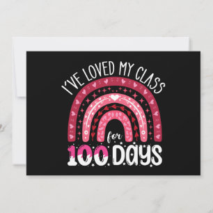 Invitation J'ai aimé ma classe pendant 100 jours d'école