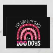 Invitation J'ai aimé ma classe pour 100 jours d'école (Devant / Derrière)