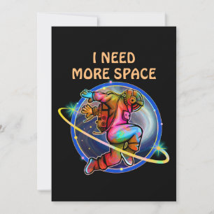 INVITATION J'AI BESOIN DE PLUS D'ESPACE COSMONAUTE GALAXIE PE