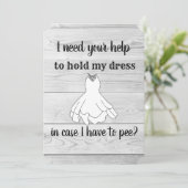 Invitation J'ai besoin de votre aide pour faire pipi Invitati (Debout devant)