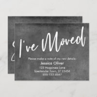 "J'ai bougé" écriture manuscrite Gris Grunge Faire