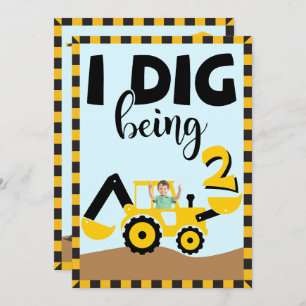 Invitation J'Ai Creg Être 2 Anniversaire Construction