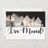 Invitation J'ai déménagé des maisons de Noël éclairées (Devant)