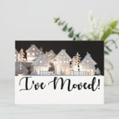 Invitation J'ai déménagé des maisons de Noël éclairées (Debout devant)