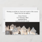 Invitation J'ai déménagé des maisons de Noël éclairées (Dos)