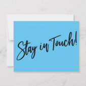 Invitation "J'ai déménagé" Écriture moderne Sky Blue Card (Dos)