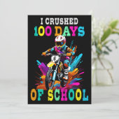 Invitation J'ai écrasé 100 jours d'école Motocross (Debout devant)