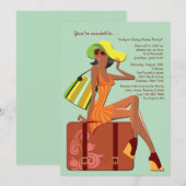 Invitation J'Ai Emballé Mon Sac À L'Invitation De Fête D'Ébèn (Devant / Derrière)