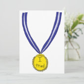 Invitation J'ai essayé la médaille (Debout devant)