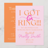 Invitation J'ai eu un itinéraire de Bachelorette tropical ave (Devant / Derrière)