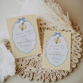 Invitation J'ai hâte de vous presser Citrus Baby Shower